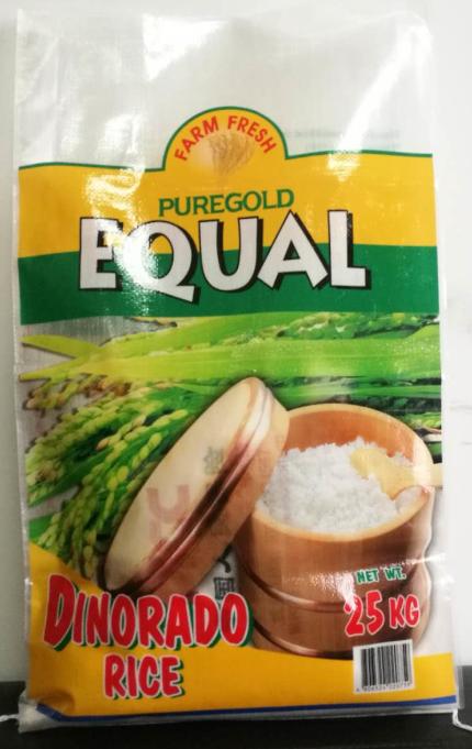 25 kg taška na ryžu pre značku PUREGOLD EQUAL od klienta z Filipín